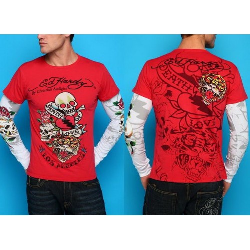 Men's Ed Hardy Long T Shirts Discount Save up to