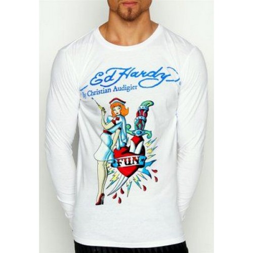 Men's Ed Hardy Long T Shirts affordable price
