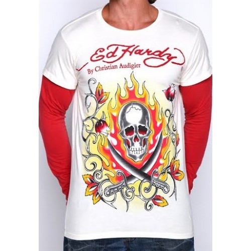 Men's Ed Hardy Long T Shirts USA factory outlet