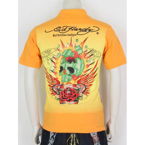 Mens Ed Hardy Short Sleeve T-shirt DEDICATED TO THE ONE I LOVE